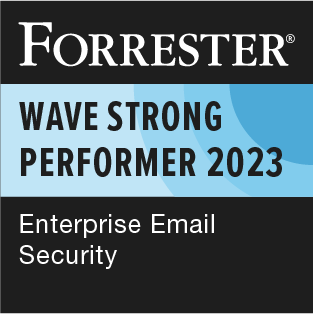 Prémio: Forrester Wave forte desempenho - segurança de e-mail empresarial